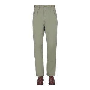 NIGEL CABOURN Pleated Cotton Twill Pants Men MILITARY GREEN